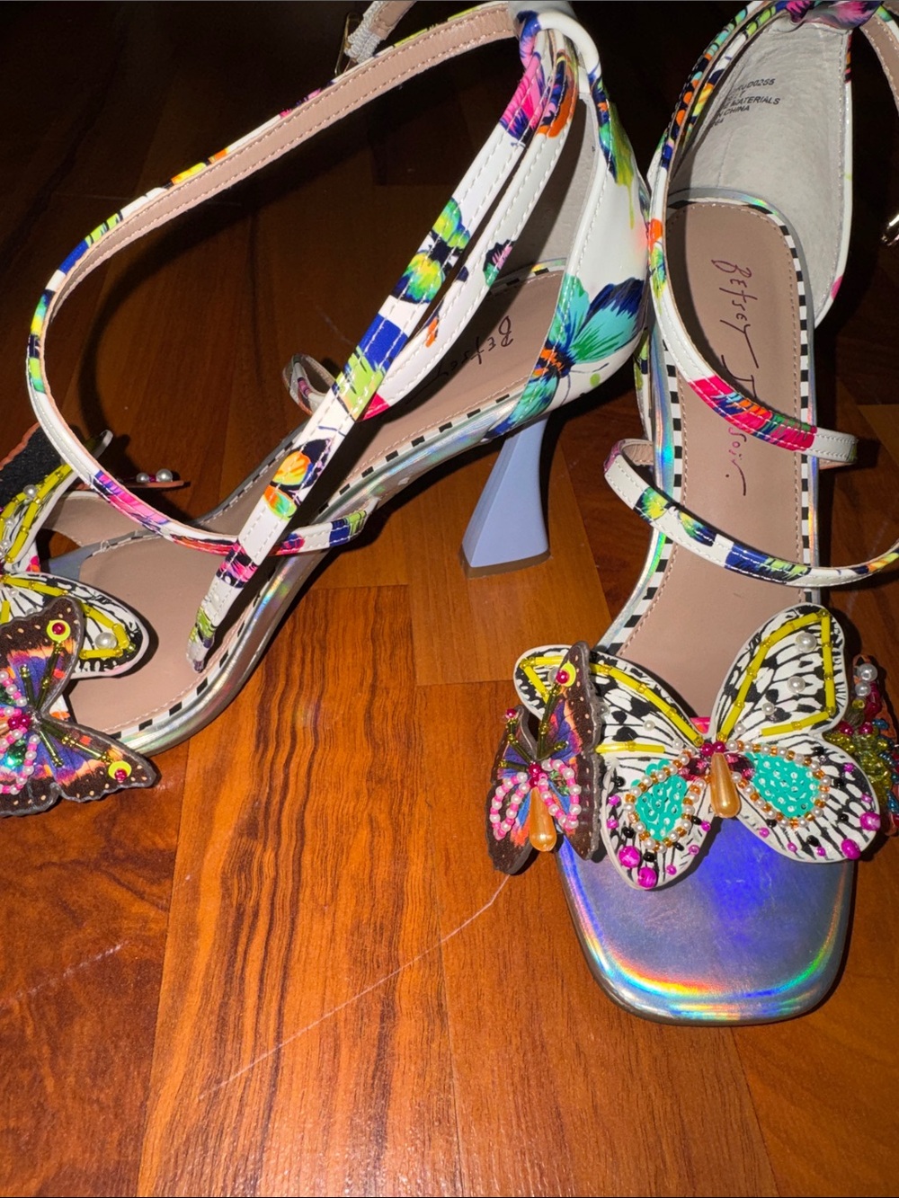 Betsey Johnson  Butterfly Embellished Ankle-Strap Heel 7  Women's Trudie - Picture 5 of 7